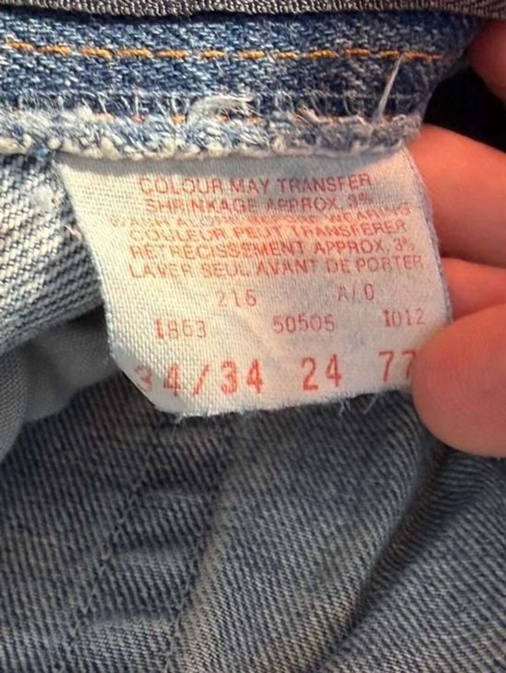 90s Levi's 505 Jeans Blue Denim - Picture 7 of 9